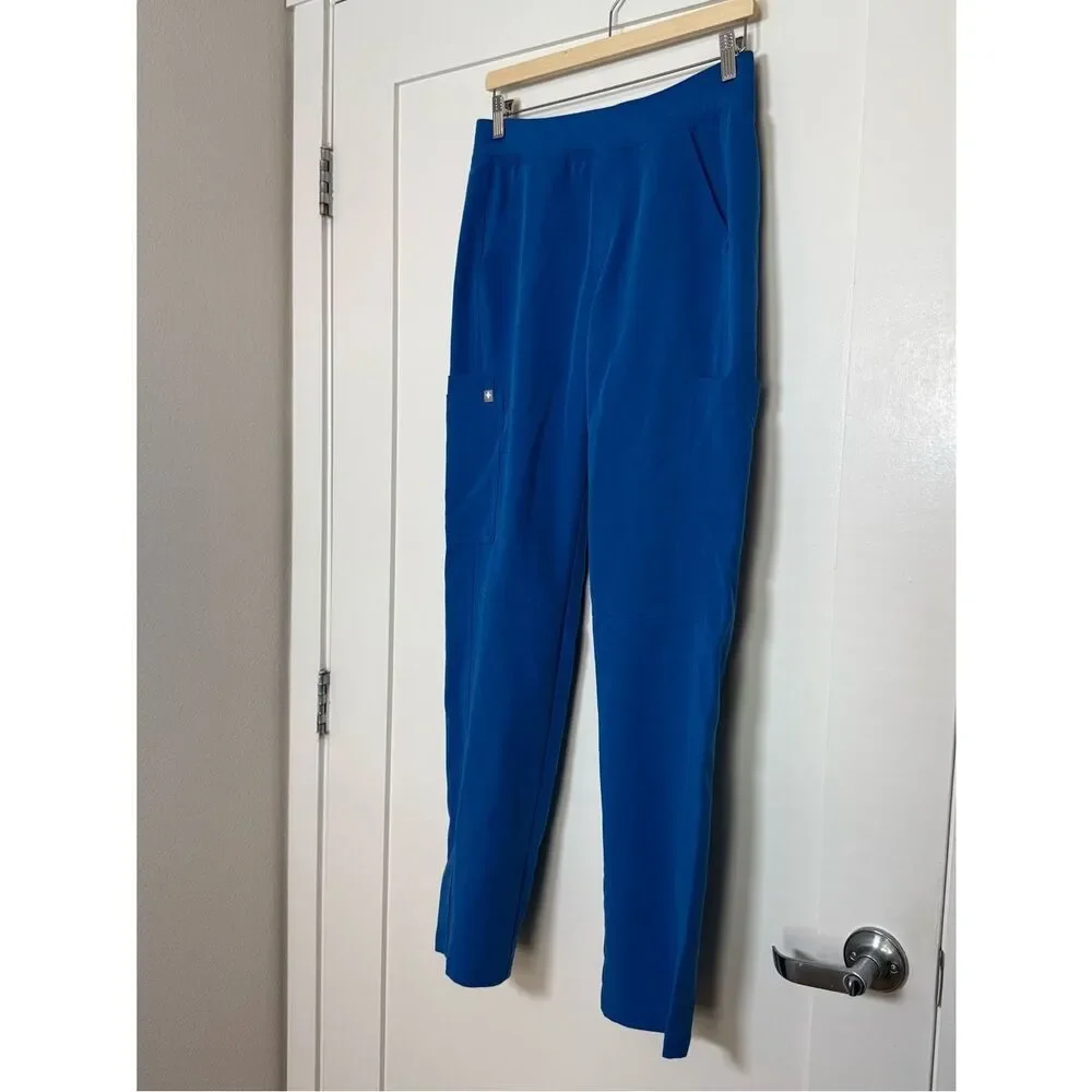 Figs Axim Cargo Scrubs Pants Mens Sz S Royal Blue Medical Doctor PO1657
